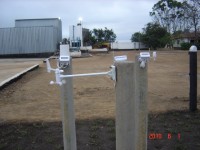 The weather station at Cafe Conquista. The station allows accurate monitoring of weather patterns. This information helps them to make sensitive refinements about how their drip irrigation system can best distribute water to the coffee trees. Photo courtesy of Fernando Sinay.